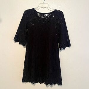Divided by H&M black lace cocktail dress size 4
